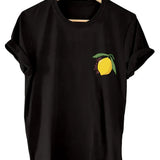 T-shirt damski LIMONCELLO z nadrukiem cytryny – styl casual