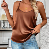 Satynowy top damski na ramiączkach – elegancki i lekki