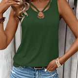 Letni top damski bez rękawów z dekoltem V