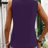 Letni top damski bez rękawów z dekoltem V