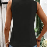 Letni top damski bez rękawów z dekoltem V