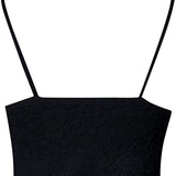 Koronkowy top damski na ramiączkach – elegancki i zmysłowy crop top