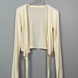 Bluzka kopertowa z długim rękawem i wiązaniem