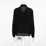 Elegancka koszula damska plisowana z kołnierzykiem