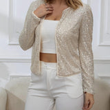 Elegancka marynarka damska z cekinami