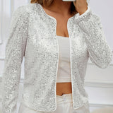 Elegancka marynarka damska z cekinami