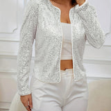 Elegancka marynarka damska z cekinami