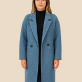 Płaszcz damski klasyczny z wełną