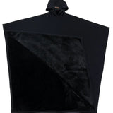 Ciepłe ponczo z kapturem z miękkiego polaru