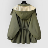 Kurtka damska dwukolorowa z kapturem – modna parka w stylu casual