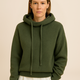 Ciepły sweter damski z kapturem