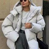 Kurtka damska puchowa oversize – ciepła kurtka zimowa z kapturem