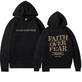 Bluza damska hoodie oversize Faith Over Fear