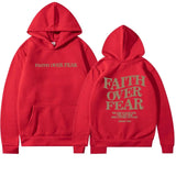 Bluza damska hoodie oversize Faith Over Fear
