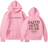 Bluza damska hoodie oversize Faith Over Fear
