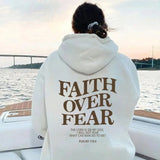 Bluza damska hoodie oversize Faith Over Fear