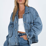 Klasyczna kurtka jeansowa oversize – modna katana damska na każdą porę roku