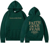 Bluza damska hoodie oversize Faith Over Fear