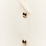 Damska elegancka kamizelka z guzikami i dekoltem w serek