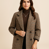 Marynarka damska w kratkę oversize