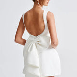 Sukienka mini z gorsetową górą i zdobionym dołem