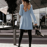 Damski elegancki płaszcz dwurzędowy z guzikami