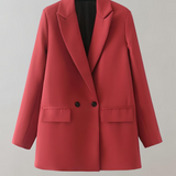 Damska marynarka oversize z guzikami i kieszeniami