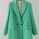 Damska marynarka oversize z guzikami i kieszeniami