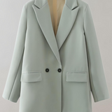 Damska marynarka oversize z guzikami i kieszeniami