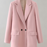 Damska marynarka oversize z guzikami i kieszeniami