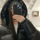 Męska puchowa kurtka zimowa z kapturem – ciepła i wodoodporna