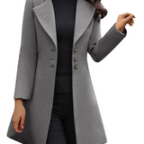 Elegancki płaszcz damski jednorzędowy – klasyczny płaszcz na jesień i zimę