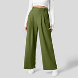 Spodnie damskie wide leg eleganckie luźny krój