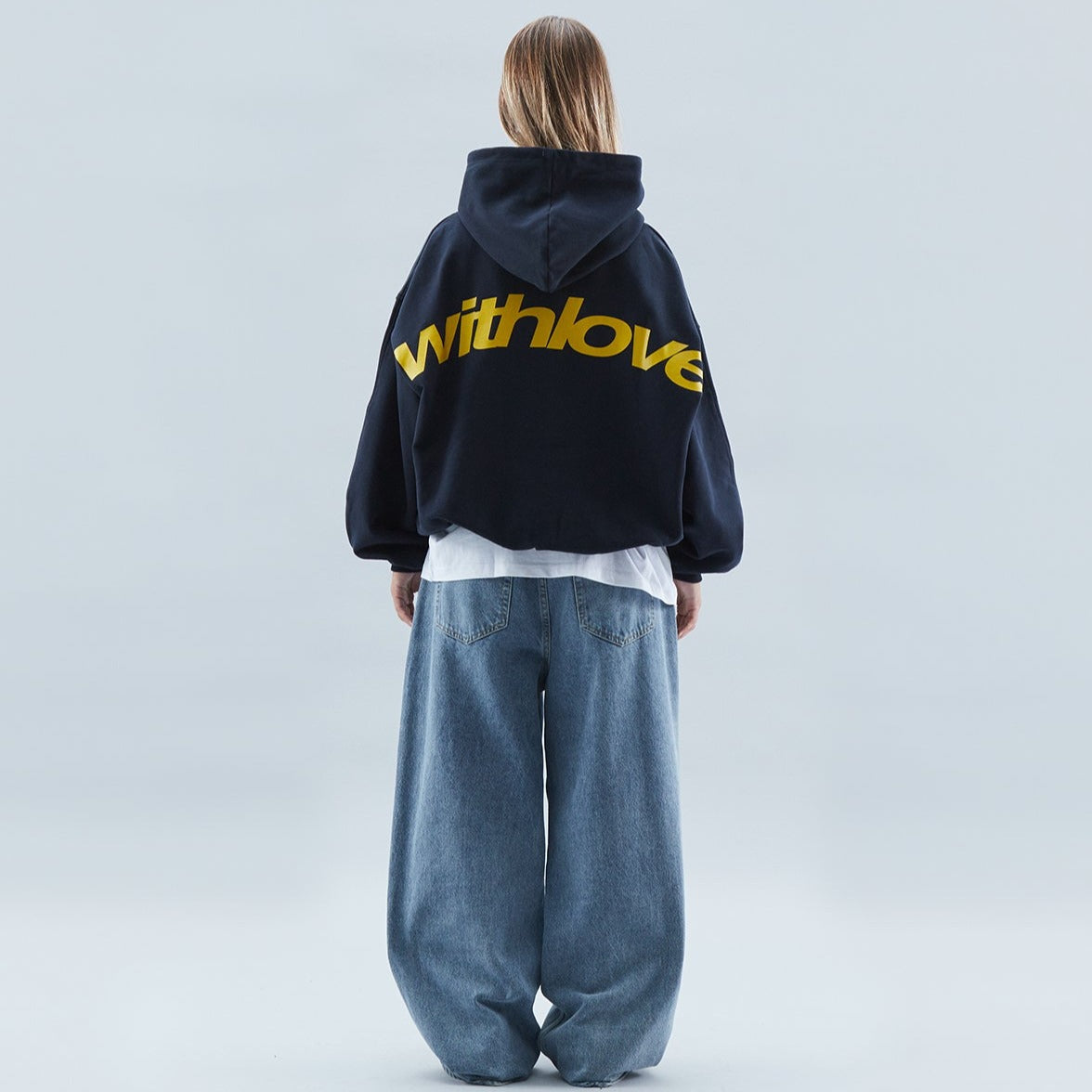Bluza damska hoodie oversize z nadrukiem