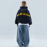 Bluza damska hoodie oversize z nadrukiem