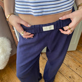 Damskie spodnie bawełniane o luźnym kroju