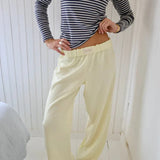 Damskie spodnie bawełniane o luźnym kroju