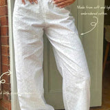 Damskie spodnie bawełniane o luźnym kroju