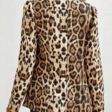 Damska marynarka w panterkę o dopasowanym kroju