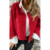 Miękki kardigan z kołnierzem i zapięciem na guziki