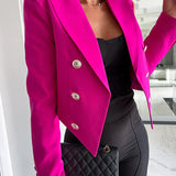 Damska elegancka marynarka dwurzędowa z guzikami