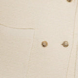 Damski elegancki kardigan dwurzędowy z kołnierzem