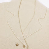 Damski elegancki kardigan dwurzędowy z kołnierzem